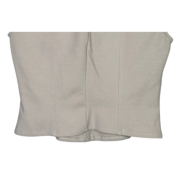 Zara Sleeveless Detailed Lining Fitted Classy Blouse Top Back Zip Up L Beige - Picture 6 of 14